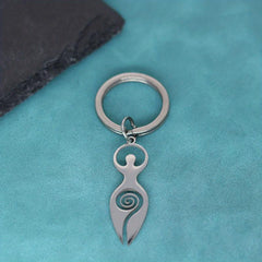 Wiccan Spiral Goddess Pendant Keychain Talisman