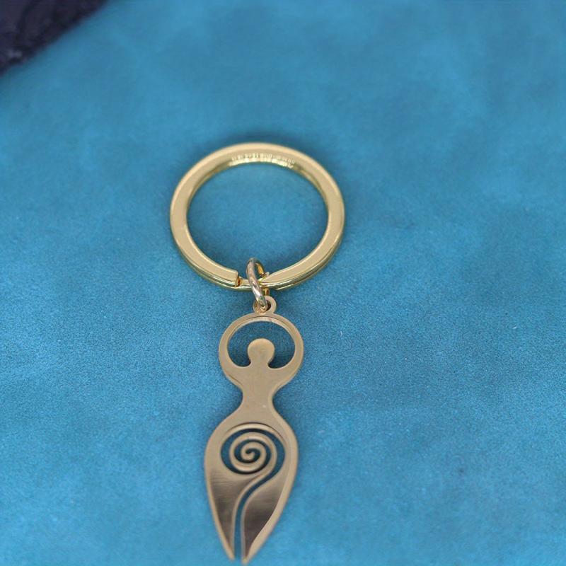 Wiccan Spiral Goddess Pendant Keychain Talisman