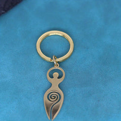 Wiccan Spiral Goddess Pendant Keychain Talisman