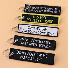 Funny Key Tag Keychains For Car Motorcycles Keys Keyring Handbag