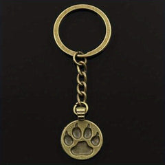 Silver Bear Cat Dog Paw Keychain for Men Keys Car Key Ring Pendant