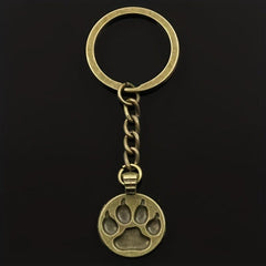 Silver Bear Cat Dog Paw Keychain for Men Keys Car Key Ring Pendant