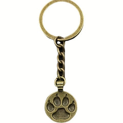 Silver Bear Cat Dog Paw Keychain for Men Keys Car Key Ring Pendant