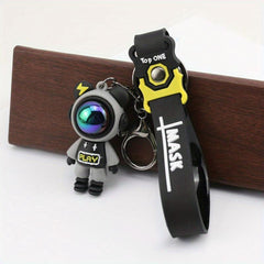 Epoxy Lightning Bear Keychain Car Doll Key Chain Wrist Rope Bag Charm Pendant