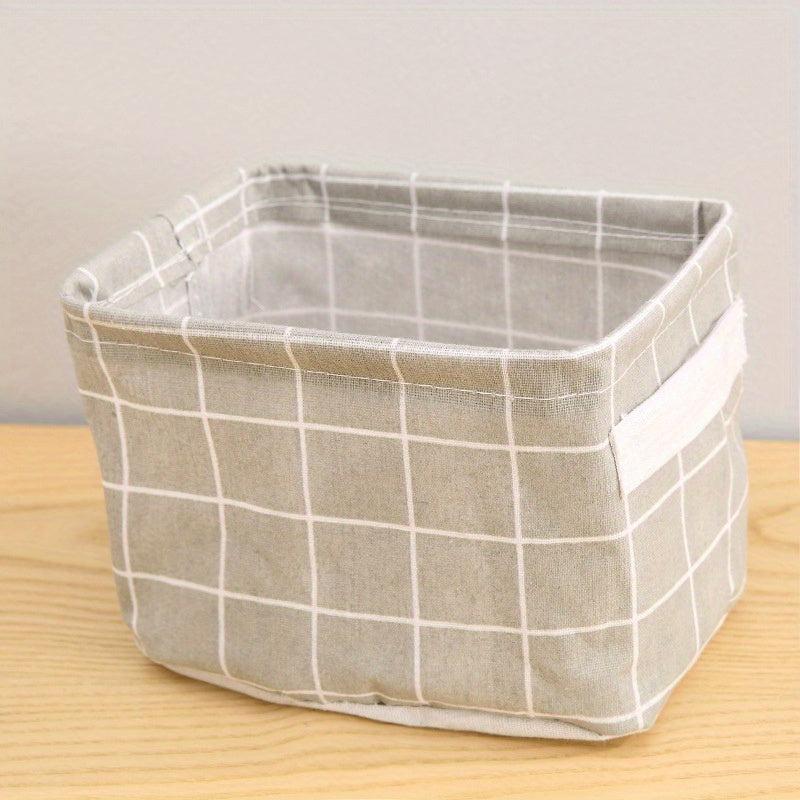 Canvas Desktop Storage Basket Organizer Toiletry Wash Box