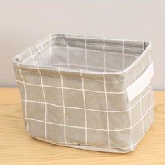 Canvas Desktop Storage Basket Organizer Toiletry Wash Box