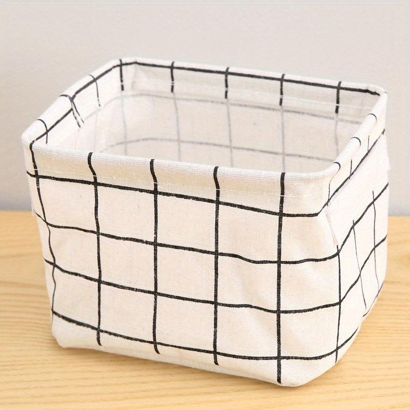 Canvas Desktop Storage Basket Organizer Toiletry Wash Box