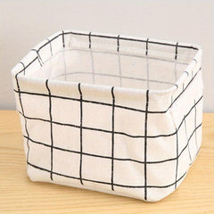 Canvas Desktop Storage Basket Organizer Toiletry Wash Box