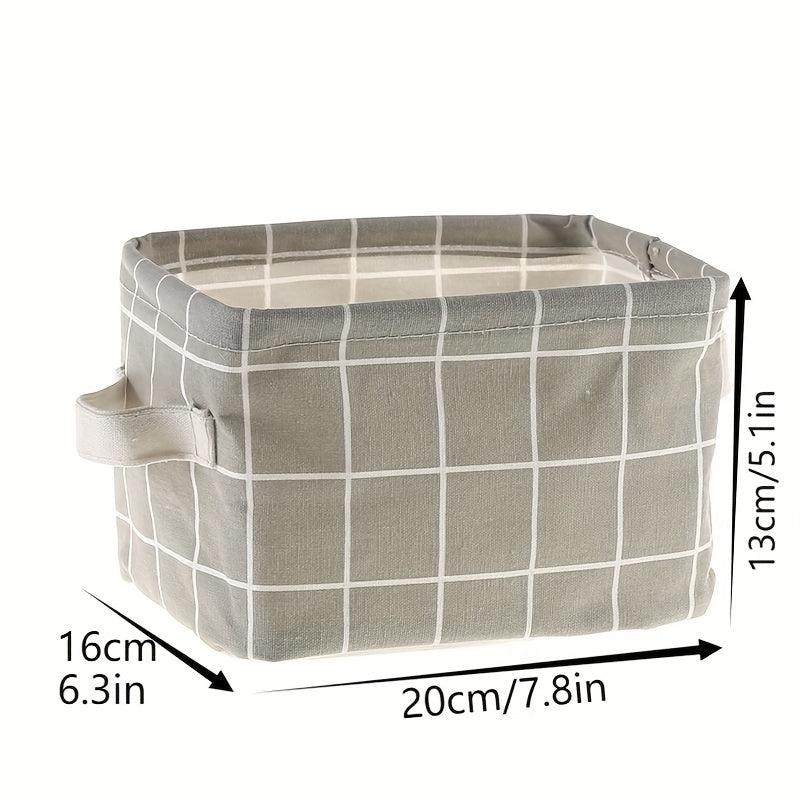 Canvas Desktop Storage Basket Organizer Toiletry Wash Box