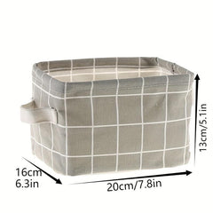 Canvas Desktop Storage Basket Organizer Toiletry Wash Box