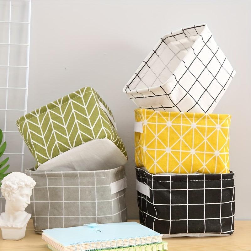 Canvas Desktop Storage Basket Organizer Toiletry Wash Box