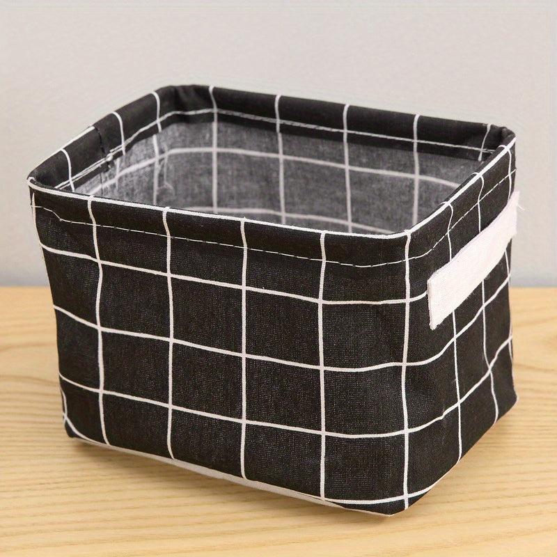 Canvas Desktop Storage Basket Organizer Toiletry Wash Box