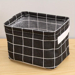 Canvas Desktop Storage Basket Organizer Toiletry Wash Box