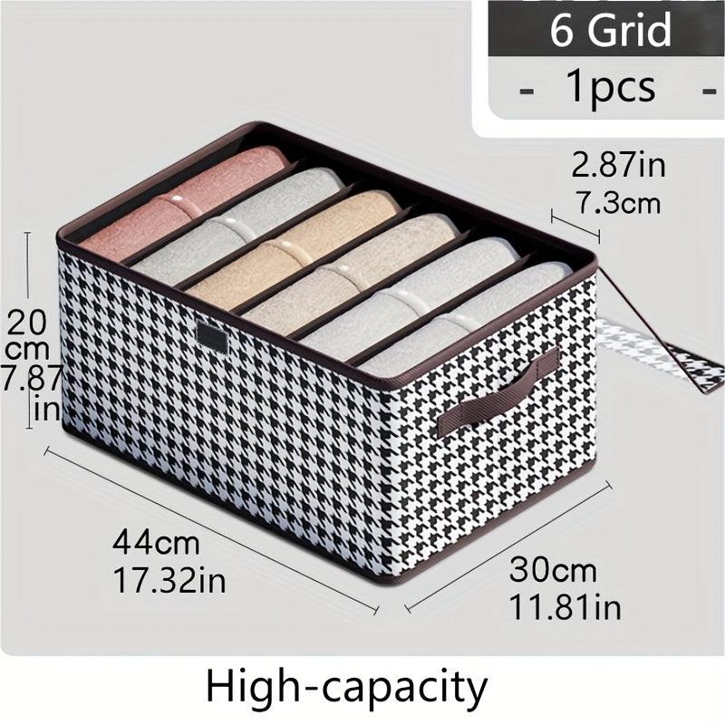 Houndstooth Pattern Storage Box Lightweight Organizer