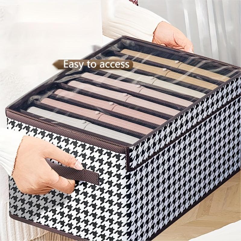 Houndstooth Pattern Storage Box Lightweight Organizer