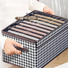 Houndstooth Pattern Storage Box Lightweight Organizer