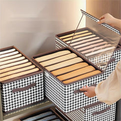 Houndstooth Pattern Storage Box Lightweight Organizer