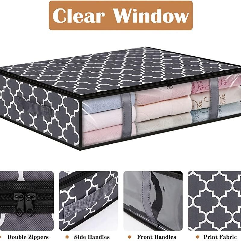 Large Clothes Storage Bag with Zipper & Handle - Space Saver Organizer