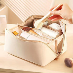 Large Capacity Travel Cosmetic Bag Waterproof Zipper Organizer