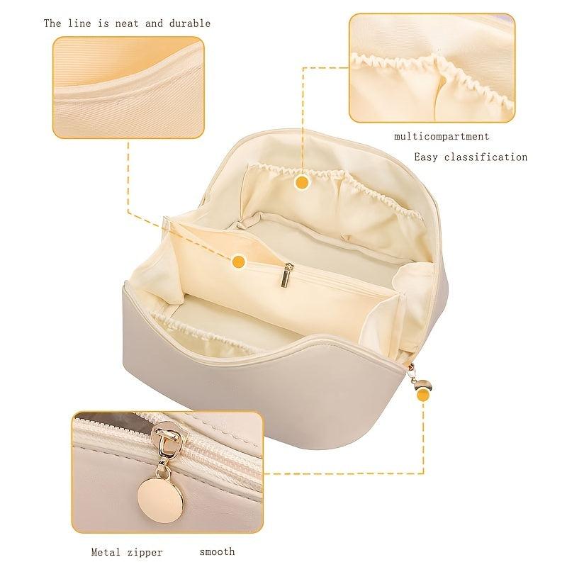 Large Capacity Travel Cosmetic Bag Waterproof Zipper Organizer