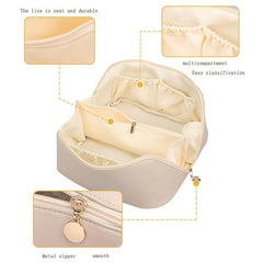Large Capacity Travel Cosmetic Bag Waterproof Zipper Organizer