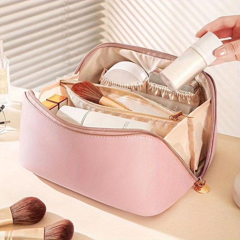 Large Capacity Travel Cosmetic Bag Waterproof Zipper Organizer