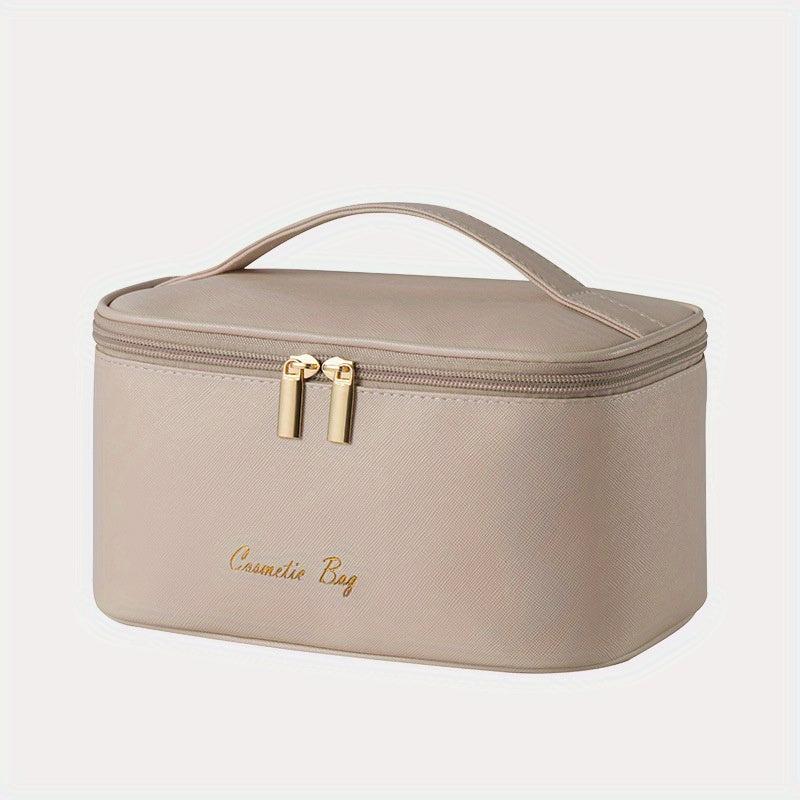 Portable Makeup Brush Organizer Bag Faux Leather Travel Toiletry Bag