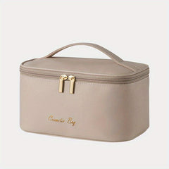 Portable Makeup Brush Organizer Bag Faux Leather Travel Toiletry Bag