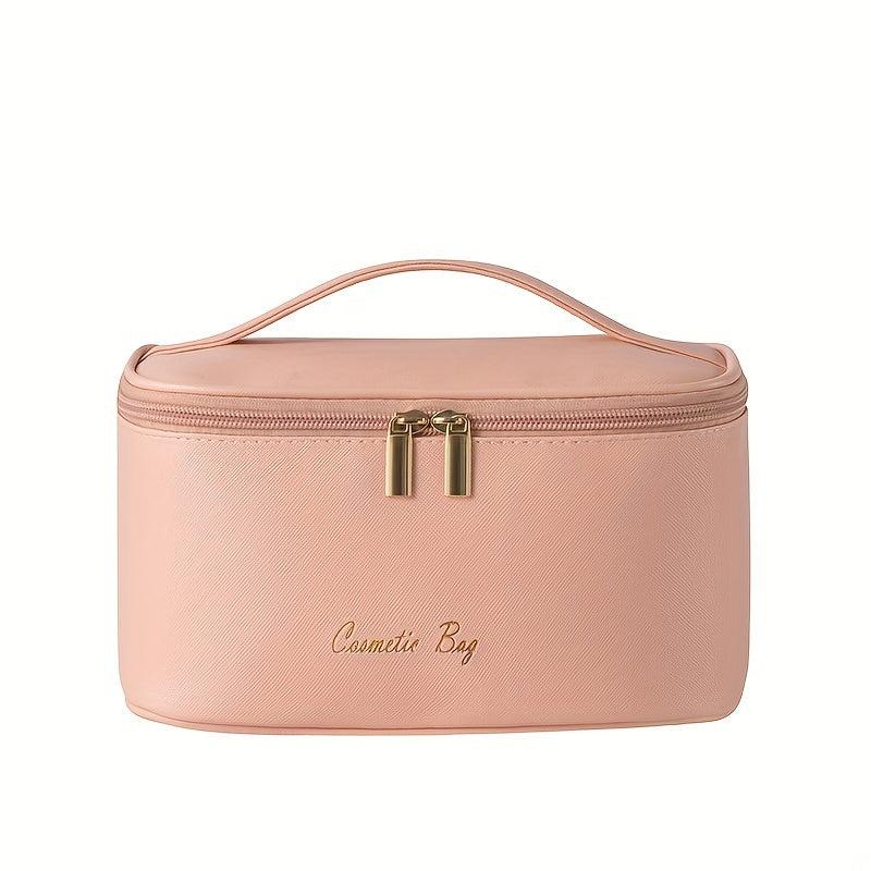 Portable Makeup Brush Organizer Bag Faux Leather Travel Toiletry Bag