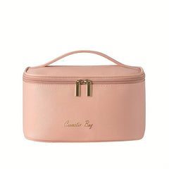 Portable Makeup Brush Organizer Bag Faux Leather Travel Toiletry Bag