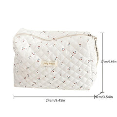 Portable Print Cosmetic Storage Bag Makeup Zipper Organizer