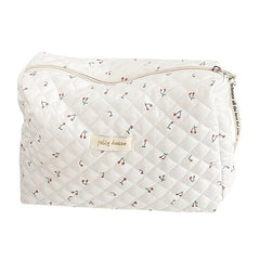 Portable Print Cosmetic Storage Bag Makeup Zipper Organizer