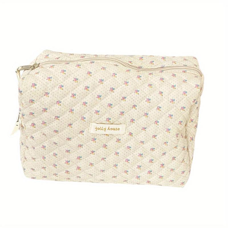 Portable Print Cosmetic Storage Bag Makeup Zipper Organizer