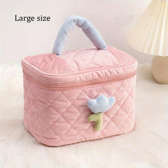 Portable Cosmetic Zipper Bag Travel Makeup Organizer Handbag