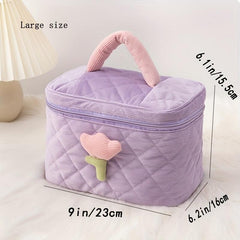 Portable Cosmetic Zipper Bag Travel Makeup Organizer Handbag