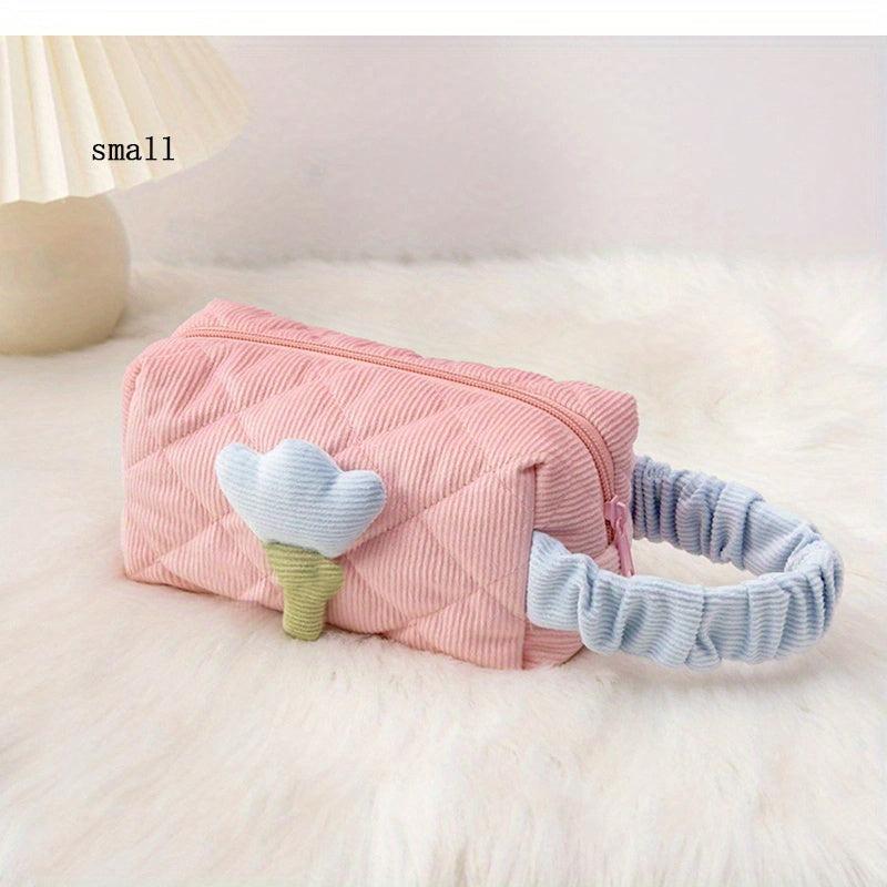 Portable Cosmetic Zipper Bag Travel Makeup Organizer Handbag