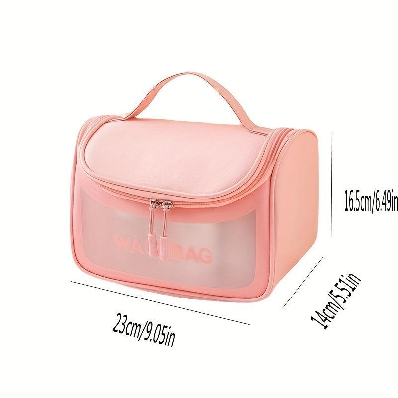 Women's Portable Makeup Zipper Bag Travel Toiletry Wash Bag