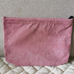 Corduroy Cosmetic Bag Zipper Makeup Bag Travel Accessory