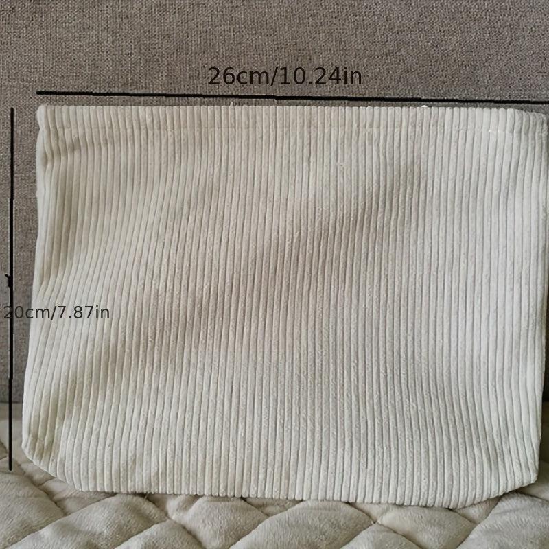 Corduroy Cosmetic Bag Zipper Makeup Bag Travel Accessory