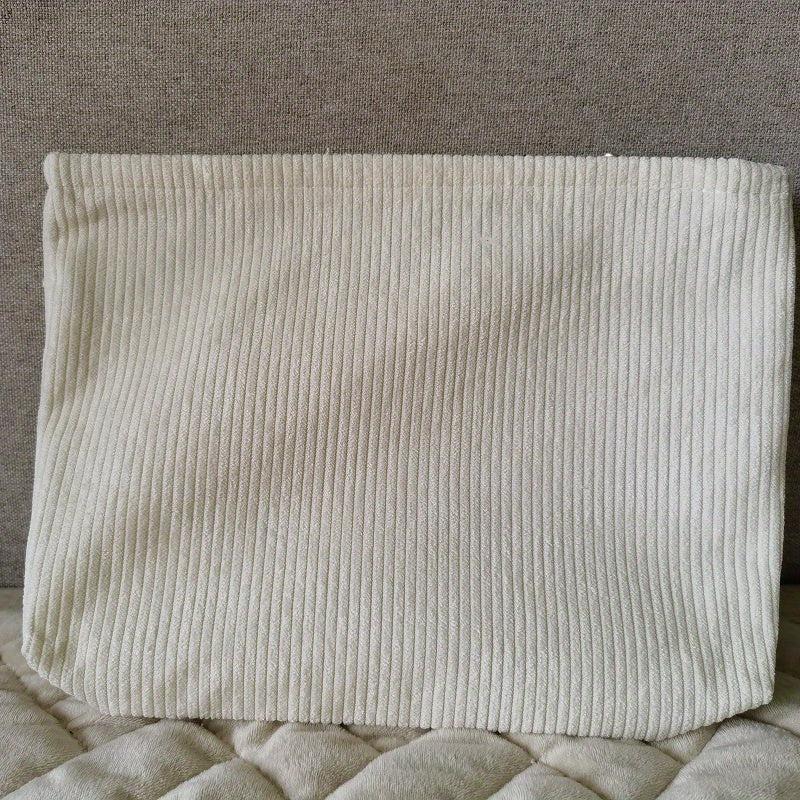 Corduroy Cosmetic Bag Zipper Makeup Bag Travel Accessory