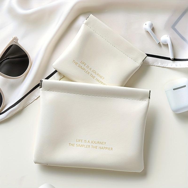 Mini Lipstick Storage Bag Faux Leather Coin Purse