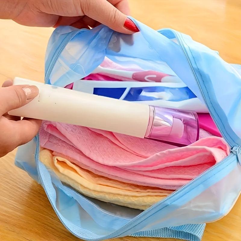 Waterproof Flower Pattern Toiletry Bag Portable Cosmetic Makeup Organizer