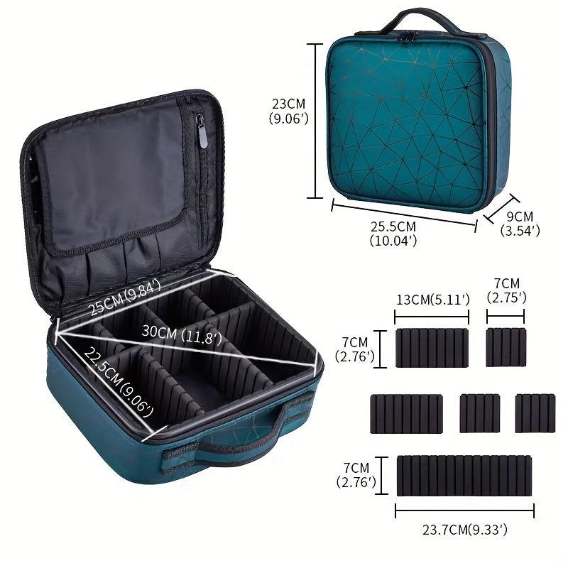 Portable Geometric Pattern Travel Makeup Bag