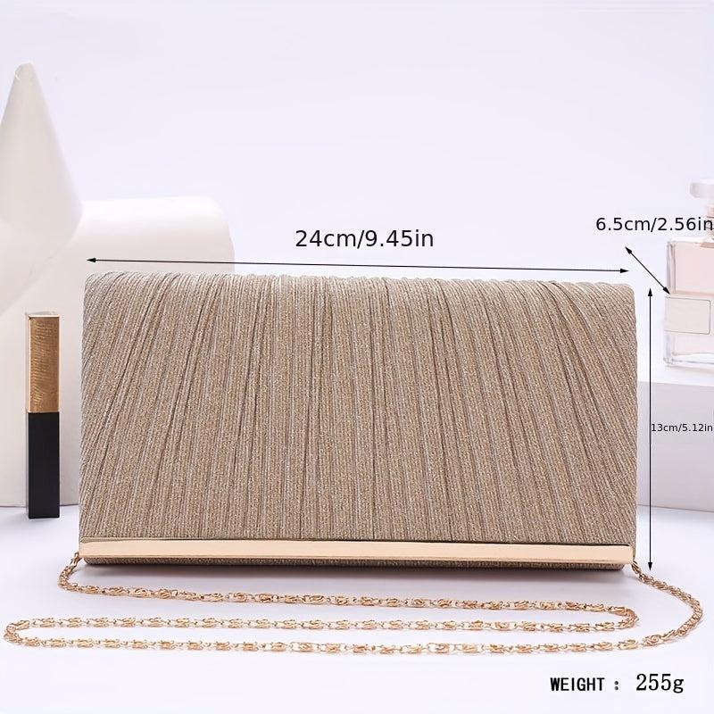 Glitter Square Clutch Wallet for Women's Evening Party