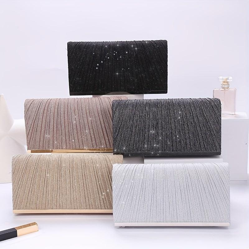 Glitter Square Clutch Wallet for Women's Evening Party