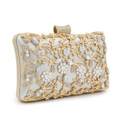 Rhinestone Hand Box Bag Clutch Evening Purse Chain Square Bag