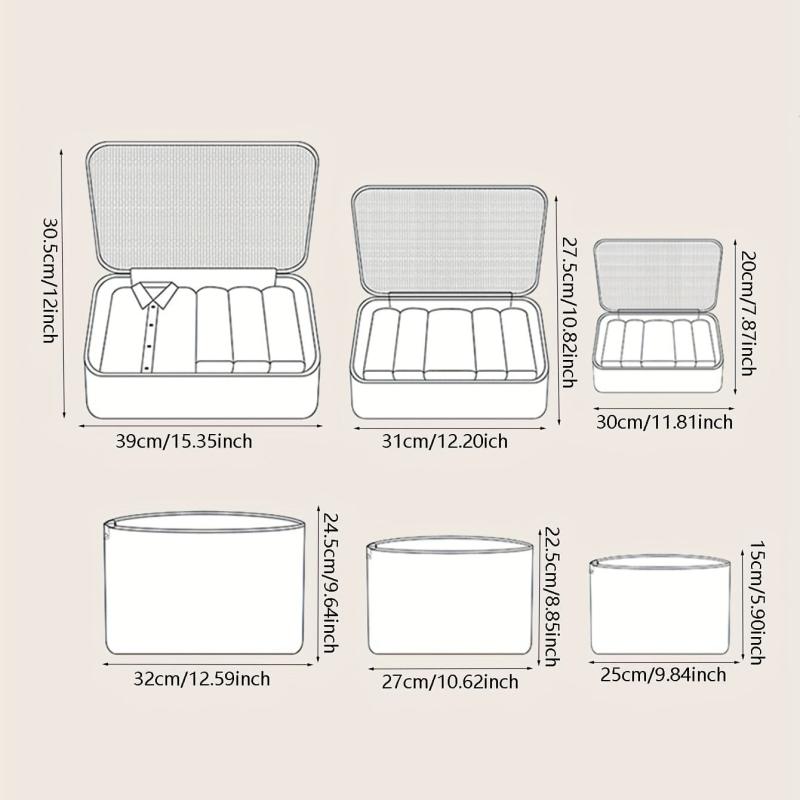 6Pcs Travel Storage Bag Set Clothes Packing Organizer Portable Luggage Organizer