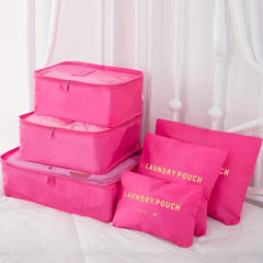 6Pcs Travel Storage Bag Set Clothes Packing Organizer Portable Luggage Organizer