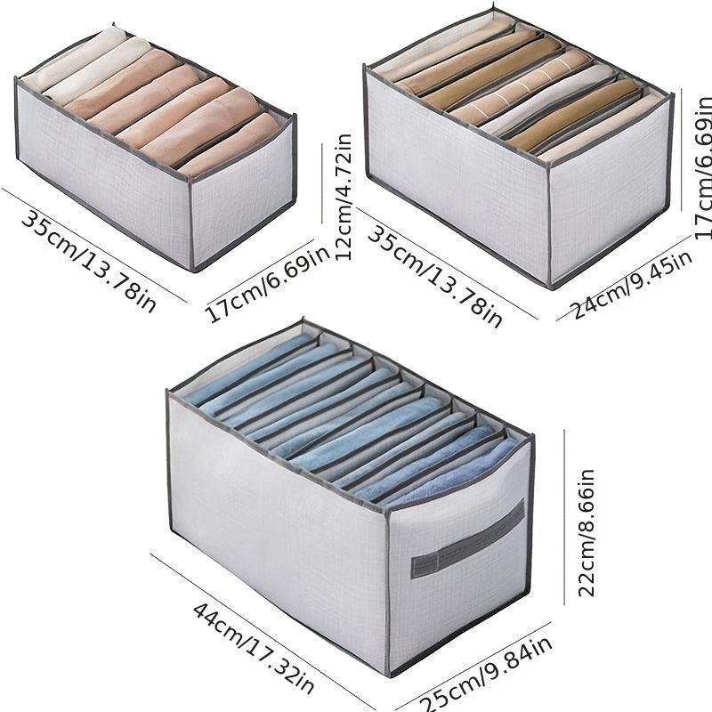 Foldable Clothes Storage Organizer with Grids Large Capacity Box