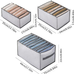 Foldable Clothes Storage Organizer with Grids Large Capacity Box